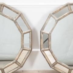 Pair of 20th Century Silvered Wood and Gesso Mirrors - 4092407