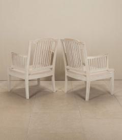 Pair of 20th Century Swedish Slat Back Armchairs - 4267831