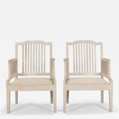 Pair of 20th Century Swedish Slat Back Armchairs - 4269442
