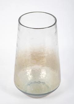 Pair of 20th Century Tapered Baluster Form Mottled Glass Vases - 3246365