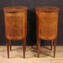 Pair of 20th century Italian inlaid bedside tables - 4332792
