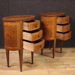 Pair of 20th century Italian inlaid bedside tables - 4332797
