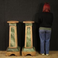Pair of 20th century lacquered Italian columns - 4341788
