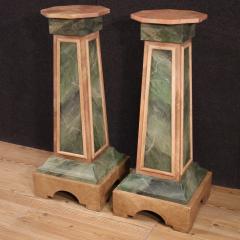 Pair of 20th century lacquered Italian columns - 4341791