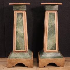 Pair of 20th century lacquered Italian columns - 4341794