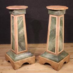 Pair of 20th century lacquered Italian columns - 4341798