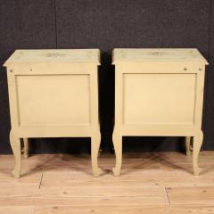 Pair of 20th century lacquered wooden bedside tables - 4004156