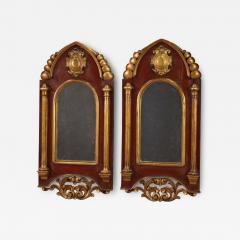 Pair of 20th century neo gothic mirrors - 3895530