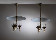 Pair of 3 armed chandeliers - 4325218
