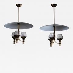 Pair of 3 armed chandeliers - 4326288