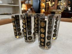 Pair of 6 Tall Glass Fornasetti Style 1980s - 3232419