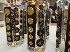 Pair of 6 Tall Glass Fornasetti Style 1980s - 3232420