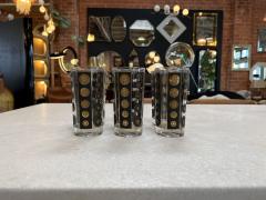 Pair of 6 Tall Glass Fornasetti Style 1980s - 3232422