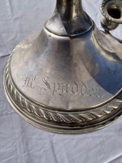 Pair of 8 25 Prisner Sterling Weighted Three Candle Candelabras - 4424064