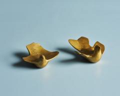 Pair of Abstract Minimalist Cast Bronze Bird Sculptures Greece c 1960 - 4753203