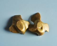 Pair of Abstract Minimalist Cast Bronze Bird Sculptures Greece c 1960 - 4753208