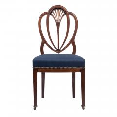 Pair of Academic Revival Federal mahogany heart back side chairs 1900 25 - 2566812