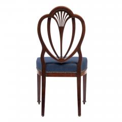Pair of Academic Revival Federal mahogany heart back side chairs 1900 25 - 2566816