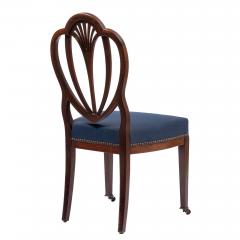 Pair of Academic Revival Federal mahogany heart back side chairs 1900 25 - 2566817