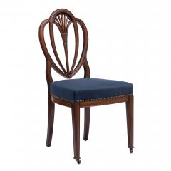 Pair of Academic Revival Federal mahogany heart back side chairs 1900 25 - 2566819