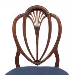 Pair of Academic Revival Federal mahogany heart back side chairs 1900 25 - 2566820