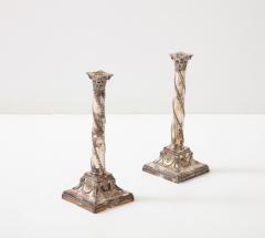 Pair of Adam Style Silver Candlesticks - 3679735