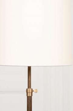 Pair of Adjustable Hand Rubbed Brass Table Lamps - 1539527