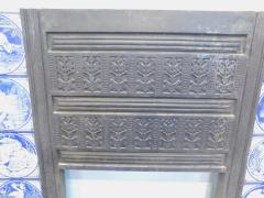 Pair of Aesthetic Movement Cast Fire Inserts with Mintons Aesops Fables Tiles - 4189884