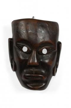Pair of African Carved Wooden Mask Wall Plaques - 4407617