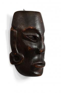 Pair of African Carved Wooden Mask Wall Plaques - 4407619