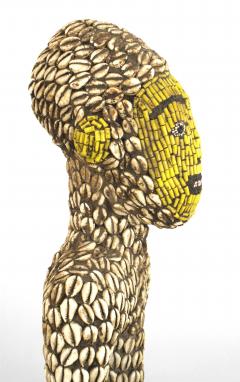 Pair of African Cowrie Fertility Idol Figures - 4201728