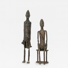 Pair of African Mali 20th Century Bronze Dogon Male Female Ancestor Figures - 4695023