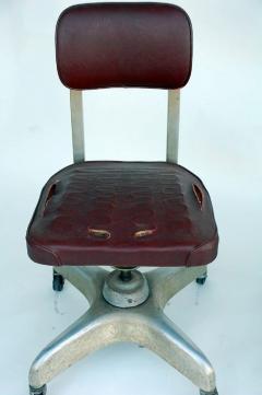 Pair of Aged Industrial Office Swivel Chairs - 974736