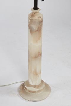 Pair of Alabaster Column Lamps - 4368131