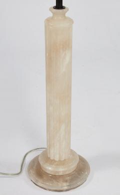 Pair of Alabaster Column Lamps - 4368132