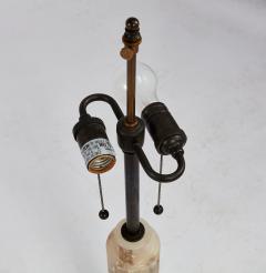 Pair of Alabaster Column Lamps - 4368133