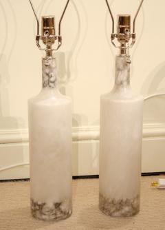 Pair of Alabaster and Marble Table Lamps - 3665887