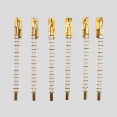 Pair of Albini 17 wall lights brass rings and tube light - 4529772