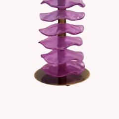 Pair of Alexandrite Iridescent Petal Table Lamps - 3964647