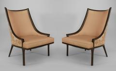Pair of American 1950s Ebonized Armchairs - 424763
