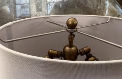 Pair of American Art Deco 1940s Wood Table Lamps - 3373087