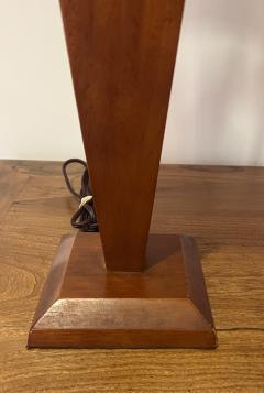 Pair of American Art Deco 1940s Wood Table Lamps - 3373089