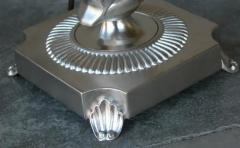 Pair of American Art Deco Brushed Nickel Plated Lamps - 3437904