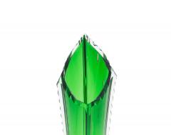 Pair of American Art Deco Green Glass Bud Vases - 4674983