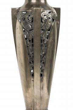 Pair of American Art Deco Silver Table Lamps - 4656055