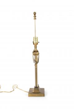 Pair of American Art Moderne Brass and Glass Table Lamps - 1377594