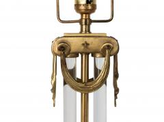 Pair of American Art Moderne Brass and Glass Table Lamps - 1377597