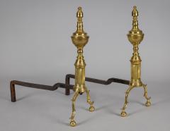 Pair of American Brass Andirons - 3134396