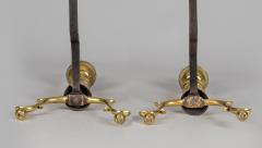 Pair of American Brass Andirons - 3134408