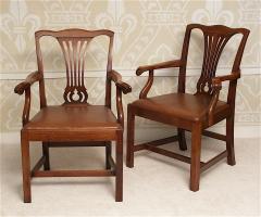 Pair of American Chippendale Revival Armchairs - 1866613